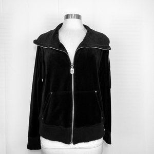 Michael Kors Womens XL Jacket Velvet Velour Black